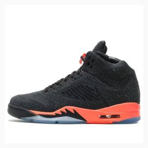 Nike 3LAB5 Infrared Koripallokengät Miesten Air Jordan 5 Mustat Oranssi | JD-865SP