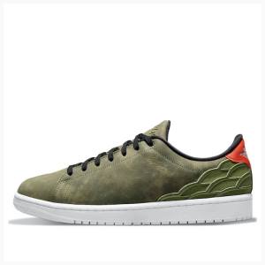 Nike Centre Court Koripallokengät Miesten Air Jordan 1 Oliivinvihreä Vihreä | JD-086DW