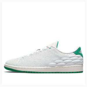 Nike Centre Court Koripallokengät Miesten Air Jordan 1 Valkoinen Vihreä | JD-387BT