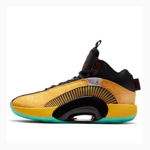 Nike Dynasties Koripallokengät Miesten Air Jordan 35 Keltainen Mustat | JD-648HZ