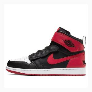 Nike High Flyease Black Gym Red Koripallokengät Miesten Air Jordan 1 Punainen Mustat | JD-208FE