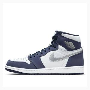 Nike High OG CO JP Midnight Koripallokengät Miesten Air Jordan 1 Valkoinen Laivastonsininen | JD-602EO