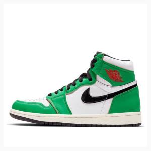 Nike High OG Lucky Koripallokengät Naisten Air Jordan 1 Vihreä Mustat | JD-584GV
