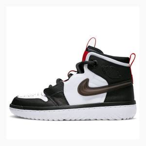 Nike High React Gym Koripallokengät Miesten Air Jordan 1 Mustat Valkoinen Punainen | JD-649HU