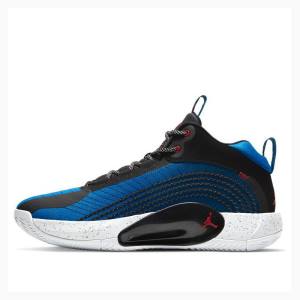 Nike Jumpman 2021 PF Blue Black Koripallokengät Miesten Air Jordan Mustat Sininen Punainen | JD-489JY