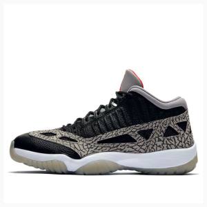 Nike Low IE Tennarit Miesten Air Jordan 11 Mustat | JD-850YI