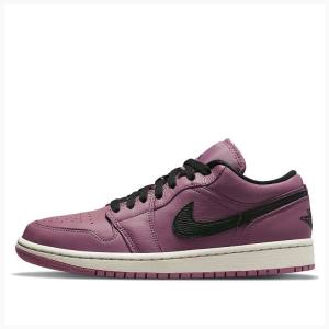 Nike Low Magenta Tennarit Naisten Air Jordan 1 Mustat Violetit | JD-984HB