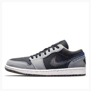 Nike Low SE Crater Tennarit Miesten Air Jordan 1 Harmaat Mustat | JD-408YM