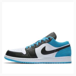 Nike Low SE Laser Tennarit Miesten Air Jordan 1 Mustat Sininen | JD-918RX