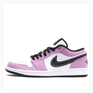 Nike Low SE 'Light Purple' Tennarit Miesten Air Jordan 1 Violetit Mustat | JD-035MJ