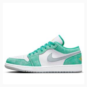 Nike Low SE New Emerald Tennarit Miesten Air Jordan 1 Valkoinen Vihreä | JD-194QF