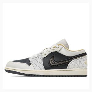 Nike Low SE Tennarit Miesten Air Jordan 1 Valkoinen Mustat | JD-471PU