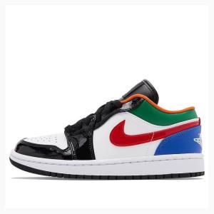 Nike Low SE Tennarit Naisten Air Jordan 1 Valkoinen Mustat Punainen Sininen | JD-980OH
