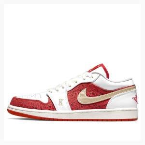 Nike Low Spades Tennarit Miesten Air Jordan 1 Valkoinen Punainen | JD-895CF