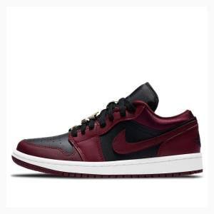 Nike Low Tennarit Naisten Air Jordan 1 Punainen Mustat | JD-128QL