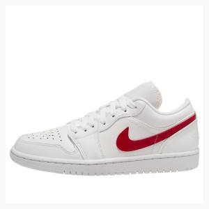 Nike Low Tennarit Naisten Air Jordan 1 Valkoinen Punainen | JD-382WP