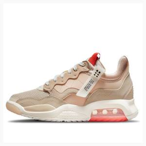 Nike MA2 Shock Absorption Wear-resistant Cozy Low Tennarit Miesten Air Jordan Khaki Punainen | JD-738BG