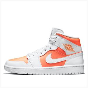 Nike Mid Bright Citrus (W) Koripallokengät Naisten Air Jordan 1 Oranssi | JD-745FS
