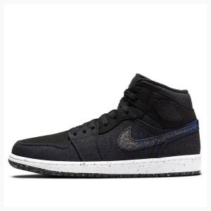 Nike Mid Crater Racer Koripallokengät Miesten Air Jordan 1 Mustat | JD-435FW