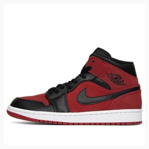 Nike Mid Gym Koripallokengät Miesten Air Jordan 1 Punainen | JD-682FE