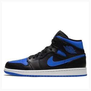 Nike Mid Hyper Royal Koripallokengät Miesten Air Jordan 1 Sininen Mustat | JD-146KJ