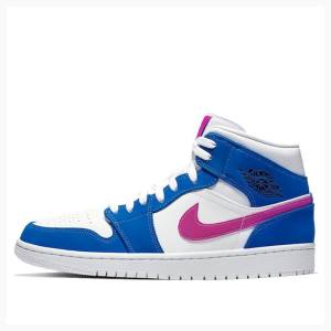 Nike Mid Hyper Royal Violet Koripallokengät Miesten Air Jordan 1 Sininen Punainen | JD-019GE