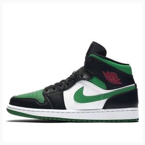 Nike Mid Koripallokengät Miesten Air Jordan 1 Mustat Vihreä | JD-059DM