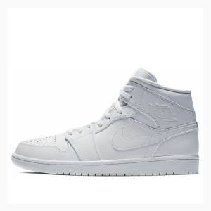 Nike Mid Koripallokengät Miesten Air Jordan 1 Valkoinen | JD-429UT
