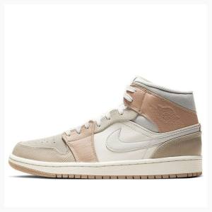 Nike Mid Milan Koripallokengät Miesten Air Jordan 1 Pinkki Beige | JD-097UI