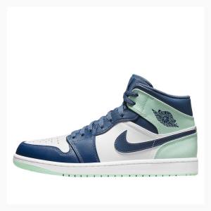 Nike Mid Mint Koripallokengät Miesten Air Jordan 1 Sininen Valkoinen | JD-517QG
