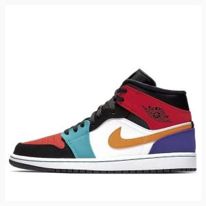 Nike Mid Multi Color Koripallokengät Miesten Air Jordan 1 Monivärinen | JD-437EY
