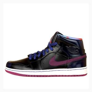 Nike Mid Nouveau Year of the Horse Koripallokengät Miesten Air Jordan 1 Mustat Sininen Violetit | JD-302RP
