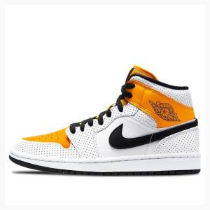 Nike Mid Perforated – Koripallokengät Naisten Air Jordan 1 Kultaiset Mustat | JD-614UT