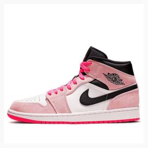 Nike Mid SE Crimson Tint Hyper Koripallokengät Miesten Air Jordan 1 Pinkki | JD-301UX
