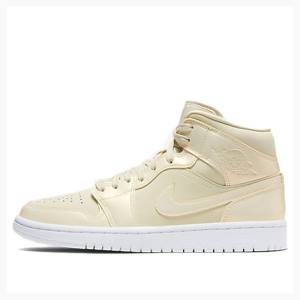 Nike Mid SE Goose Feather Koripallokengät Naisten Air Jordan 1 Keltainen | JD-324IL