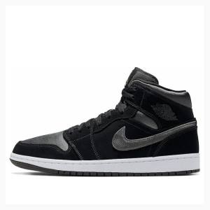 Nike Mid SE Koripallokengät Miesten Air Jordan 1 Mustat | JD-687ZQ