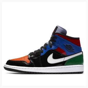 Nike Mid SE Multi Kiiltonahka Koripallokengät Naisten Air Jordan 1 Monivärinen | JD-975VJ