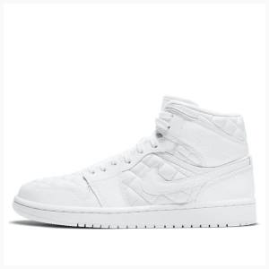 Nike Mid SE Quilted Koripallokengät Naisten Air Jordan 1 Valkoinen | JD-057IX
