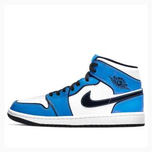 Nike Mid SE Signal Koripallokengät Miesten Air Jordan 1 Sininen | JD-043GF