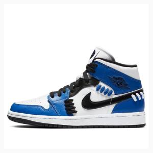 Nike Mid SE Sisterhood Koripallokengät Naisten Air Jordan 1 Sininen Mustat | JD-163AO