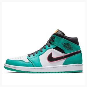 Nike Mid SE South Beach Koripallokengät Miesten Air Jordan 1 Vihreä Mustat | JD-701FZ