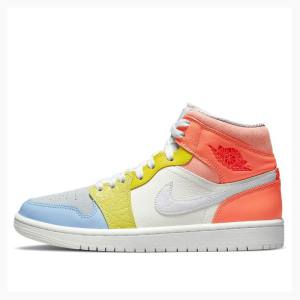 Nike Mid 'To My First Coach' To My First Coach (W) Koripallokengät Naisten Air Jordan 1 Valkoinen Oranssi Keltainen | JD-961DF