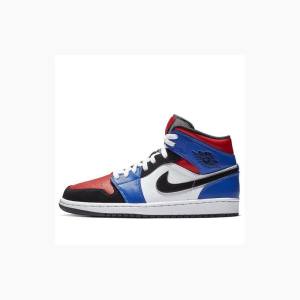 Nike Mid Top 3 Koripallokengät Miesten Air Jordan 1 Punainen Sininen | JD-315NQ