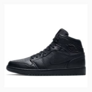 Nike Mid Triple Koripallokengät Miesten Air Jordan 1 Mustat | JD-145JT