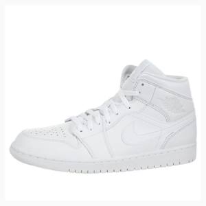 Nike Mid Triple Koripallokengät Miesten Air Jordan 1 Valkoinen | JD-651UH