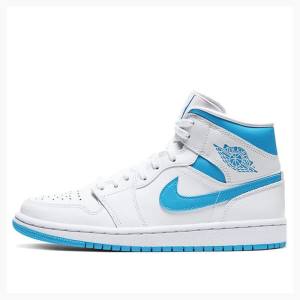 Nike Mid UNC UNC Koripallokengät Naisten Air Jordan 1 Sininen | JD-392JE