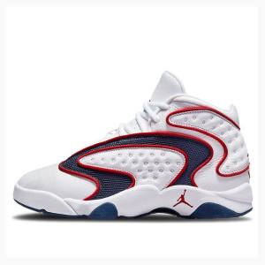 Nike OG Koripallokengät Naisten Air Jordan Valkoinen Sininen Punainen | JD-928FO