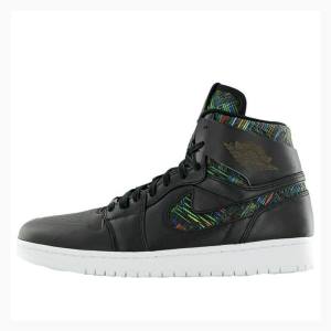Nike RET High NOUV BHM History Month Koripallokengät Miesten Air Jordan 1 Mustat | JD-472EA