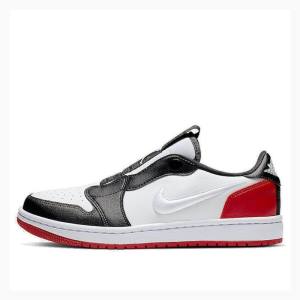 Nike RET Low Slip Tennarit Naisten Air Jordan 1 Valkoinen Punainen Mustat | JD-218BZ