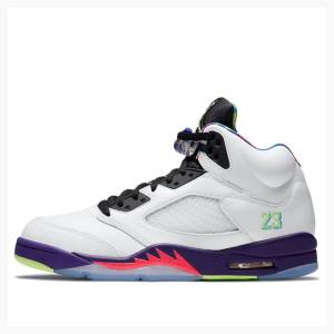 Nike Retro Alternate Bel-Air Koripallokengät Miesten Air Jordan 5 Valkoinen Violetit | JD-679LF